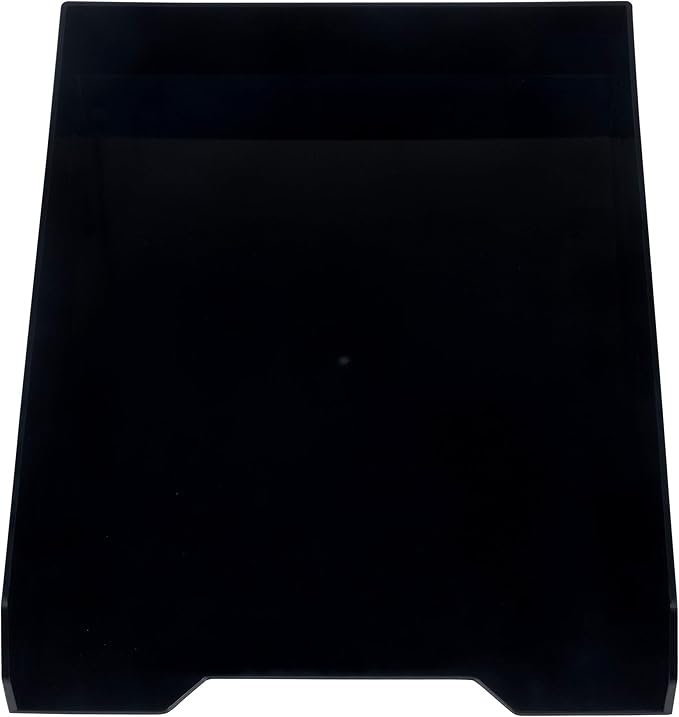 JAM PAPER Stackable Paper Trays - Black - Desktop Document, Letter, & File Organizer Tray - Sold Individually