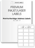 HOUSELABELS 18-up Address Labels (2-3/8" x 1-1/4") for Laser and Inkjet Printers, 1200 Sheets