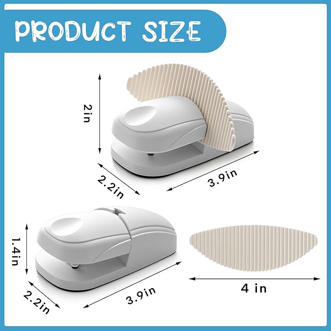 Faccito 2 Pcs Paper Holder Stand for Typing Non-Slip Mat Desktop Folder Document Holder with Anti-Slip Pads Portable Copy Stand Desktop Clamp for A4 Paper Office Reading (White,Blue)