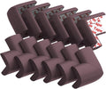 12 Pack Soft Corner Protector Baby Proofing Edge and Corner Guards, Table Corner Protectors for Furniture, Safety Pre-Taped Rubber Corner Covers for Fireplace, Stair, Cabinet (Brown)
