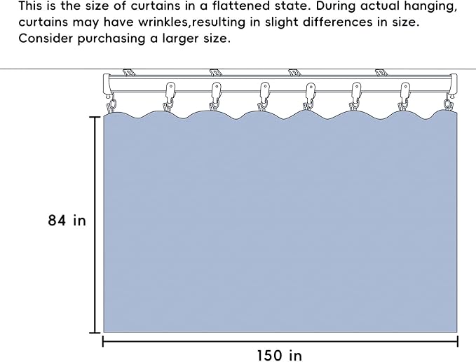 MaKefeile Room Divider Curtains with Flexible Ceiling Tracks Set,Blackout Curtain Ceiling Mount Curtain Track Privacy Room Dividers Ceiling Track Curtain Rod(Grey Drape & Black Rail W 12.5 × H 7 FT)