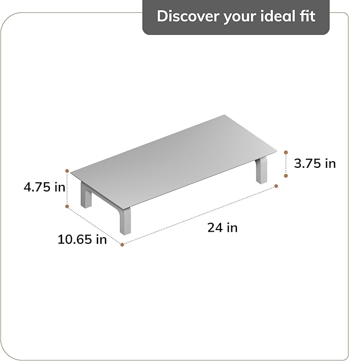 Anji Mountain Monitor Stand - Desktop Organizer & Laptop Riser, Ergonomic Monitor Riser, Space-Saving Monitor Stand for Desk, Durable Construction, Easy Assembly, Ideal for Home & Office,Natural