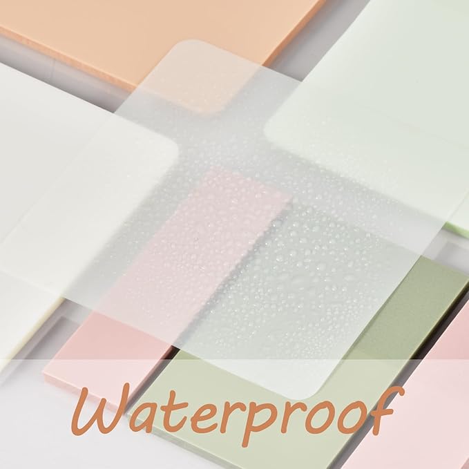 BAYTORY 1600 Sheets Transparent Sticky Notes with Lined, Clear Waterproof 3 x 3 inch See Through Memo Pad, Self-Adhesive Translucent Writable Index Tabs for Annotating Books