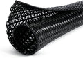 Cable Management Sleeve 25ft (300 inch) - 1/2 inch, PET Expandable Braided Cord Organizer, Split Wire Loom Tubing Reversible Cord Protector for TV USB PC Ethernet Cable Hider Protect Pets Kids