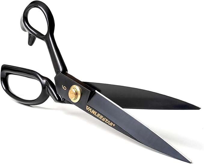 Sewing Scissors, 9 Inch Fabric Dressmaking Scissors Heavy Duty Shears Sharp Cutting for Cutting Fabric, Clothes, Leather, Raw Materials