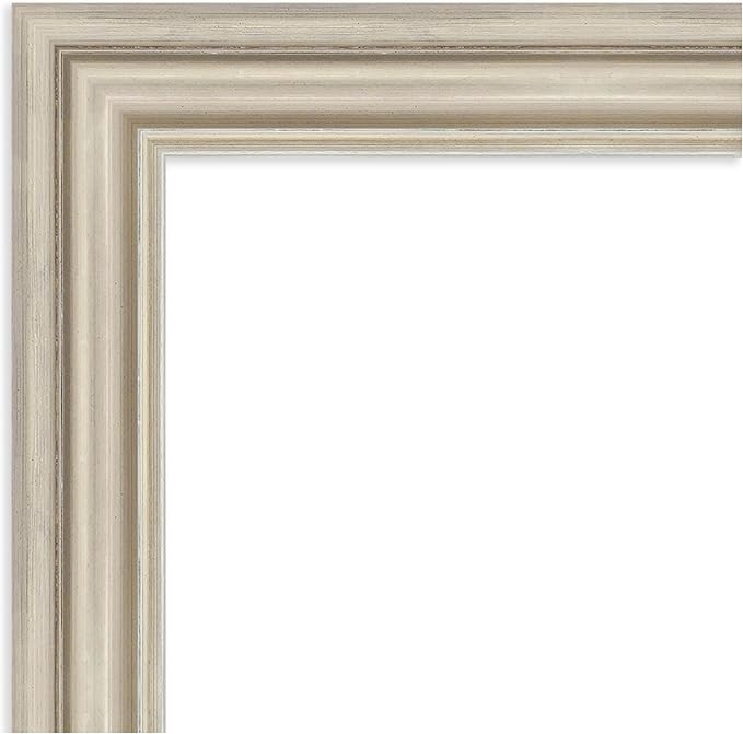 Amanti Art Silver Framed Magnetic Board 26x26 Medium Vision Board for use with Magnets, 100% Metal Sheet to Display Items as Office Decor or for Home Organization in mudroom, Kitchen or Kids Room