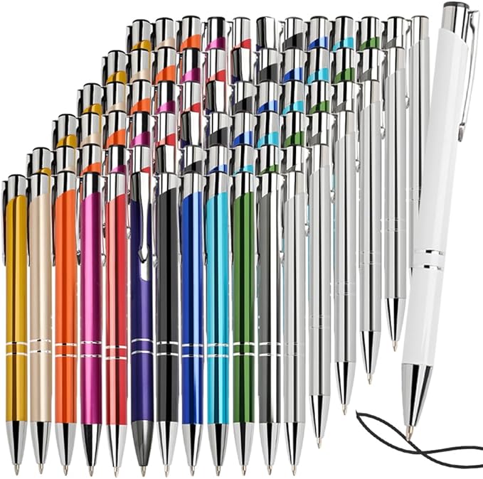 Yucold Customized ballpoint pens in bulk, personalized ballpoint pens with free engraving, for use in companies, enterprises, graduation anniversaries (Rose gold,26)