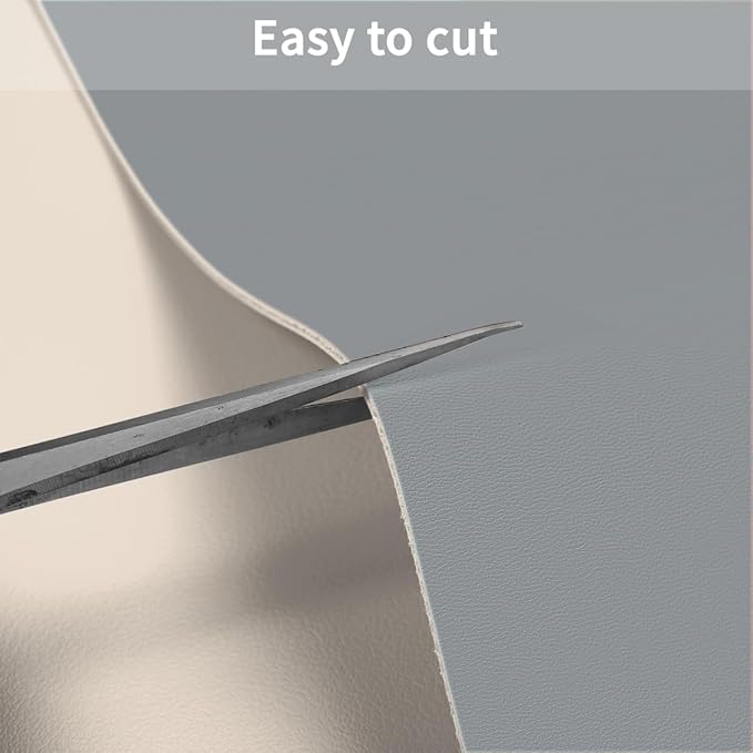Zinkooat Leather Table Pad,1.8mm Thick,40x90 Inch,Table Pads for Dining Room Table Rectangular,Table Protector for Dining Room Table,Dining Table Cover Protector(Off White+Light Gray,40x90)
