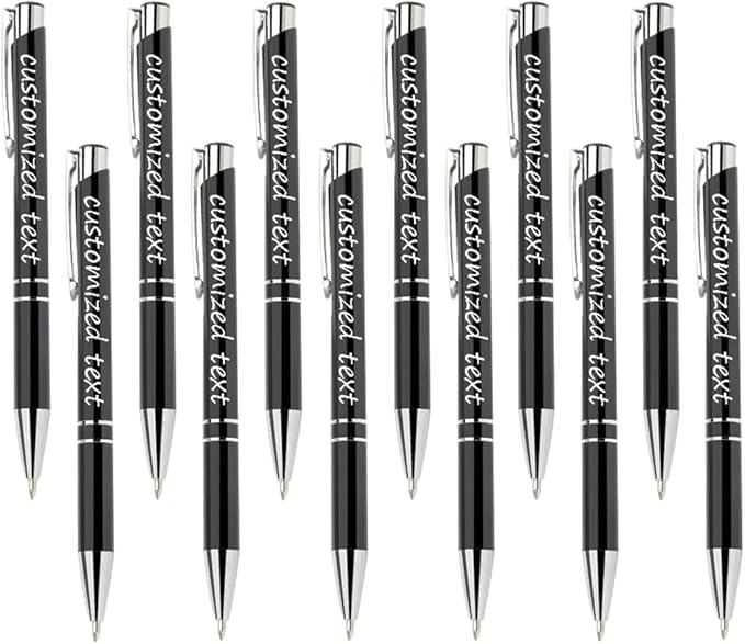 Yucold Customized ballpoint pens in bulk, personalized ballpoint pens with free engraving, for use in companies, enterprises, graduation anniversaries (Black,78)