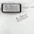 Self Inking Modern Address Stamps | Custom Return Address Stamper (Relaxed Script, Medium)