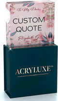 Custom Acrylic Sign Personalized, Custom Desk Name Plate, 18 Styles, (4"x4"), With Gift Box, USA Made by Acryluxe. (Glowing)