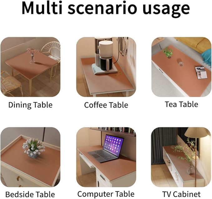 Zinkooat Dining Table Cover for Dining Room Table - Can Be Used On Both Sides Waterproof and Easy to Clean Good Flatness Used for Dining Table(Brown+Gray 44x60)