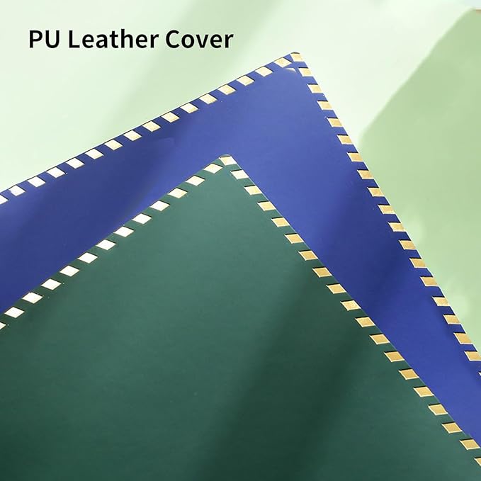 Vebermo Custom A5 Personalized Notebook with Your Logo Text PU Leather Customizable Notebook Daily Journals For Writeing-200 Lined Pages(Green)