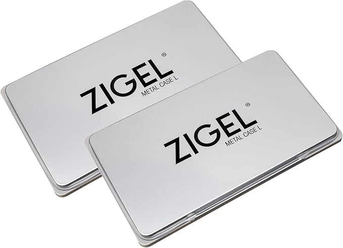 2 Pack Metal Case Stamp Pad Large Size, Dry - Size: 3" x 6" - Choose from 15 Ink Colors