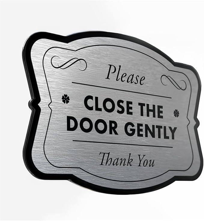 Custom Decorative Outdoor Metal Sign, Personalized Aluminum Driveway Sign, Waterproof, Made In USA, Design 3 Metallic Silver 8x8 In