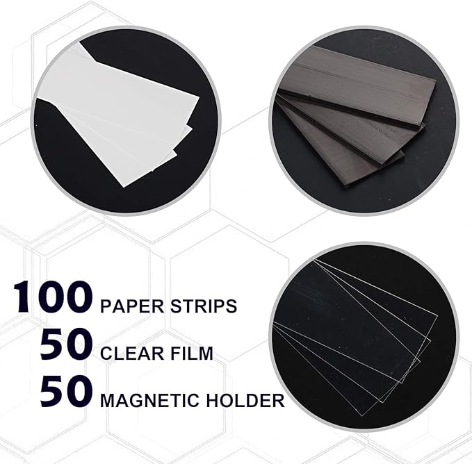 LLPT Magnetic Label Holder 4” x 1.6” 26 Packs C Channel White Paper Cards Protective Film Strong Removable for Shelf White Board Toolbox Metal Wall Cabinet Drawer(MH41626)