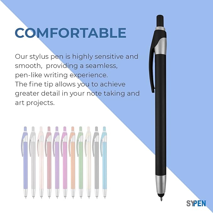 Personalized with Your Custom Logo or Text Pens-Pack of 450- for Marketing, Parties, and Events, 2 in 1 Capacitive Stylus & Ballpoint Pen Compatible with Touchscreen Devices, Blue Ink, Orange Pens