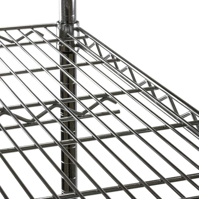 Shelving Inc. 8" d x 36" w x 64" h Chrome Wire Shelving with 5 Tier Shelves, Weight Capacity 800lbs Per Shelf