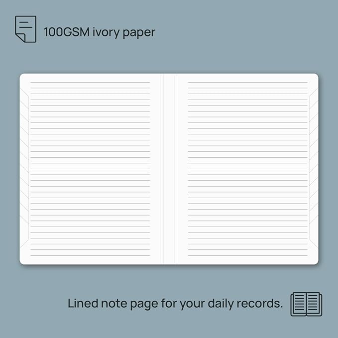 POPRUN Monthly Planner 2026-2027, Large-8'' x 10'', 18-Month Calendar Book (Jan.26 - Jun.27), Calendar Planner with Monthly Tabs, Storage Pocket, Hardcover, 100 GSM Paper - Haze Blue