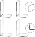 CY craft 4 Pieces Bookends,Clear Acrylic Bookends for Shelves,Heavy Duty Book Ends and Desktop Organizer,Book Stopper for Books/Movies/CDs,7.3x4.8x4.8 inch
