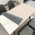 Zinkooat Table Cover Rectangle for Dining Room Table - Can Be Used On Both Sides Waterproof and Easy to Clean Good Flatness Used for Dining Table(Off White+Light Gray 44x96)