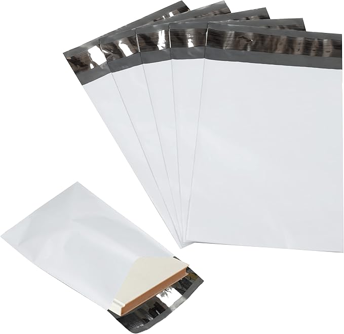 8000 Pack Secure Seal White Poly Mailers Shipping Bags - Safe Shipping with 4x6 Mailers Poly Bags - E-Commerce Poly Bags for Shipping - Self Sealing 2 Mil Poly Shipping Envelopes