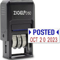 ZIGEL D50 Date Stamp with Posted - Self Inking Date Stamp - Blue/Red