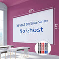 Dry Erase Whiteboard Paper, Large White Board Stickers for Wall, 8x4ft Dry Erase Paper Roll with Adhesive Backing, Perfect Replacement for White Board, No Ghost After 60 Days, 6 Much Better Markers