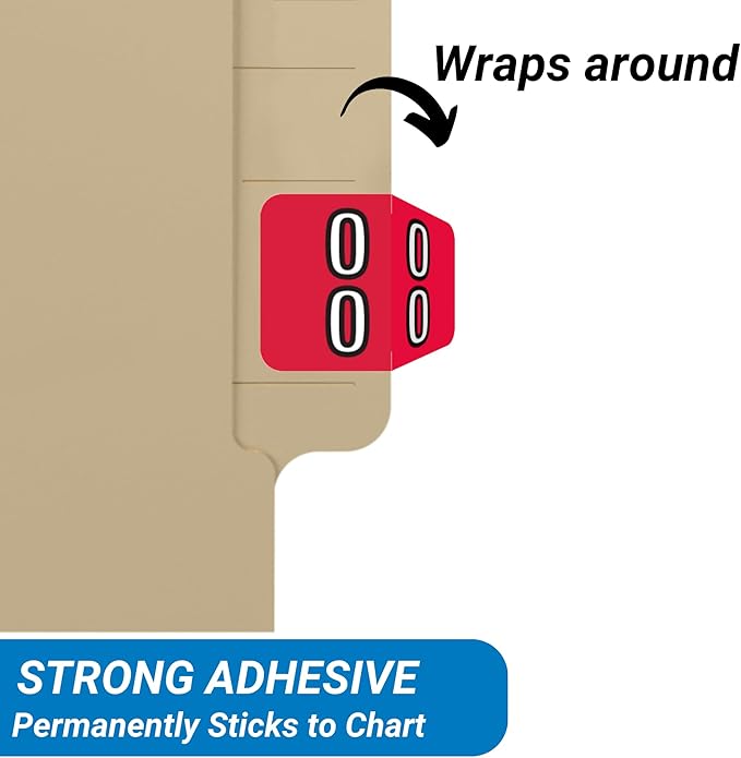 Doctor Stuff - File Folder Labels, Terminal Digit Filing, Consecutive Double Digit Numbers 80-89, Barkley FDDBM Match - BXDM Series Chart Stickers, Gray, 1" x 1-1/2", 500/Roll