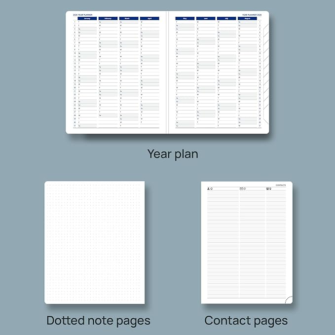 POPRUN 2026 Weekly Planner (Medium 7'' x 8.5''), 30-Minute Hourly Appointment Book (Jan 2026-Dec 2026) with Monthly Tabs, Inner Pockets, Pen Holder, PU Leather Softcover, 100GSM - Dark Green