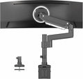 VIVO Premium Aluminum Single Screen Pneumatic Spring Monitor Arm Desk Mount Stand with Extension Pole | Fits One Screen up to 35" (STAND-V101GT)