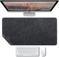 Bright Stone Felt Desk Mat,Non-Slip Mouse Pad, 27.5"x11.8" Office Supplies Desk Protector, Desk Accessories for Home and Office (Black)