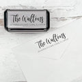 Self Inking Modern Address Stamps | Custom Return Address Stamper (Playful Script, Xtra Wide)