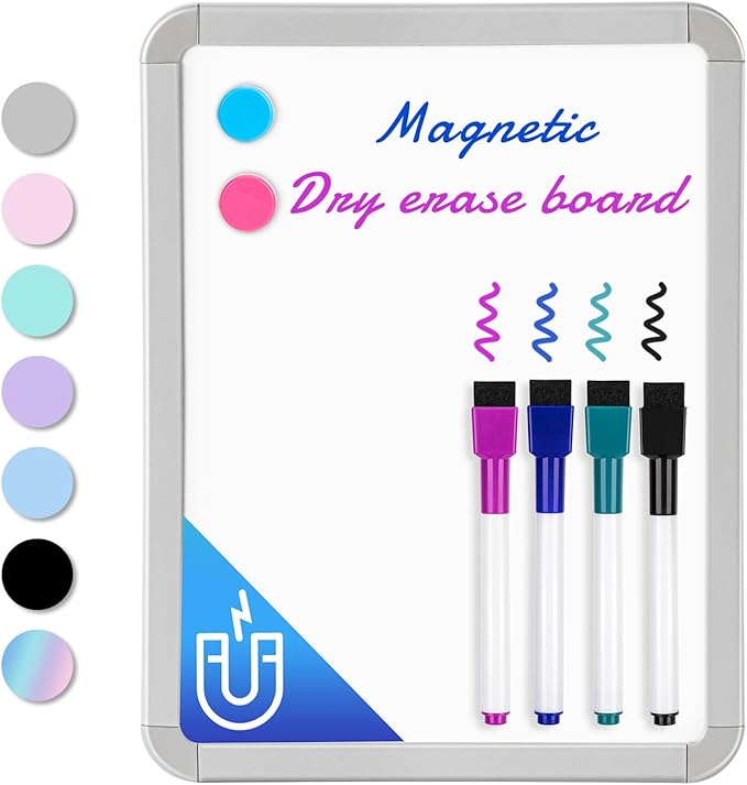 VUSIGN Small Dry Erase Whiteboard, 8.5 x 11 Inches White Board for Kids, Students, Fridge, Locker, Mini Dry Erase Board