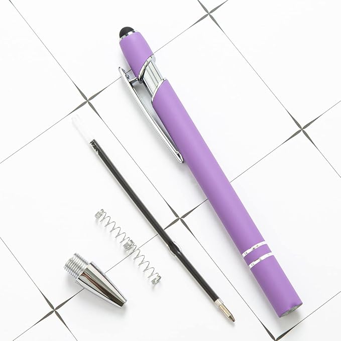 HEYZARDA Personalized Pens with Name Text Logo Custom Ballpoint Pen for Business Office Events with Stylus for Touchscreen 100 Pcs Yellow