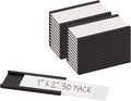 Whiteboard Magnets Label Holders 30 Pack 1'' x 2'' with Paper Inserts and Clear Plastic Protectors, Magnetic Name Tags Holders for School, Tool Box, Shelf, Signs, Locker