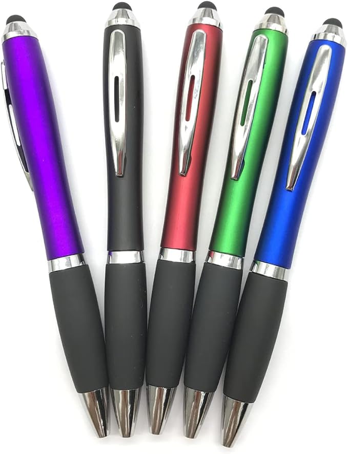 HEYZARDA Personalized Pens with Name Text Icon Logo Engraved for Business Office Custom Ballpoint Pen 50 100 Pcs Optional, Purple