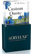 Custom Acrylic Sign Personalized, Custom Desk Name Plate, 18 Styles, (4"x4"), With Gift Box, USA Made by Acryluxe. (Meconopsis)