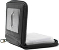 ag wallets Mens Zip Around Leather Wallet with Inserts (Black)