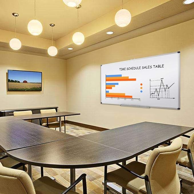 XIWODE Large 36x60 Inch Magnetic Dry Erase Whiteboard, Silver Aluminum Frame Wall-Mounted for Home School Office Conference Room