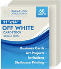 MOS Off-White Cardstock Paper 11 x 14 Inch (60 Sheets) — Heavyweight Poster Board Card Stock for Crafts, Certificates, Menus, Art Projects, Printer Compatible