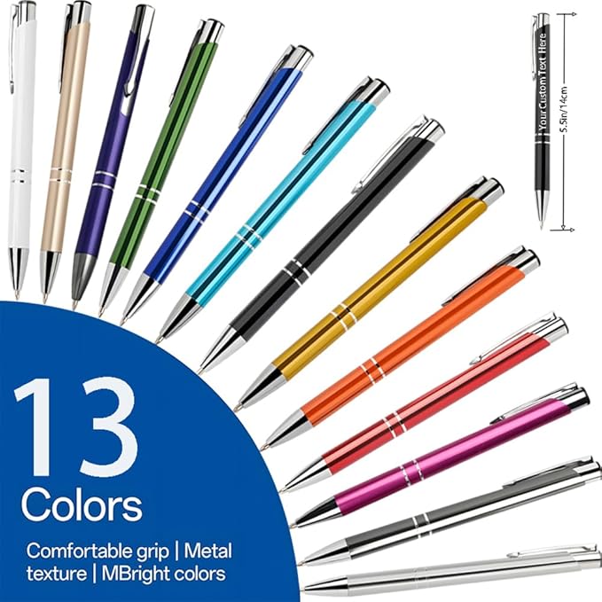 Yucold Customized ballpoint pens in bulk, personalized ballpoint pens with free engraving, for use in companies, enterprises, graduation anniversaries (Purple,260)