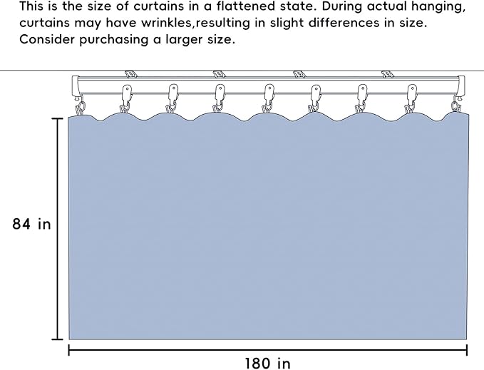 MaKefeile Room Divider Curtains with Flexible Ceiling Tracks Set,Blackout Curtain Ceiling Mount Curtain Track Privacy Room Dividers Ceiling Track Curtain Rod(White Drape & Black Rail W 15 × H 7 FT)