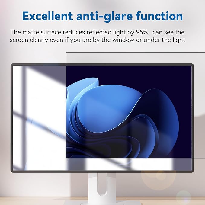 [2-Pack] 22 Inch Computer Privacy Screen Filter for 16:10 Widescreen Monitor, IPROKKO Removable 22in Anti Blue Light Glare Privacy Shield, Anti Spy Security Protector for Hp Dell Asus Acer Samsung