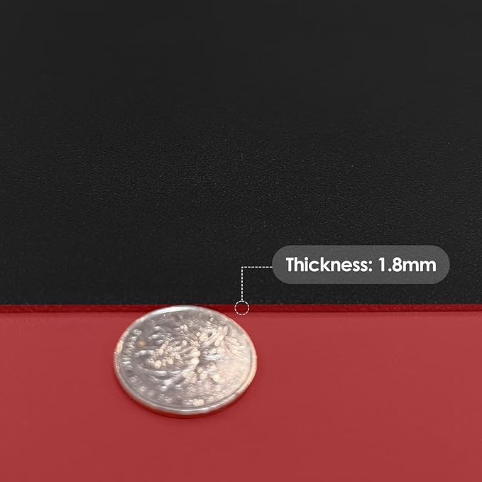 Zinkooat Leather Dresser Cover,1.8mm Thick,14x90 Inch,Dresser Protector Top,Dresser Top Protector,Dresser Cover Top,Dresser Top Cover,Dresser Cover Top for Bedroom.(Black+Wine Red,14x90)