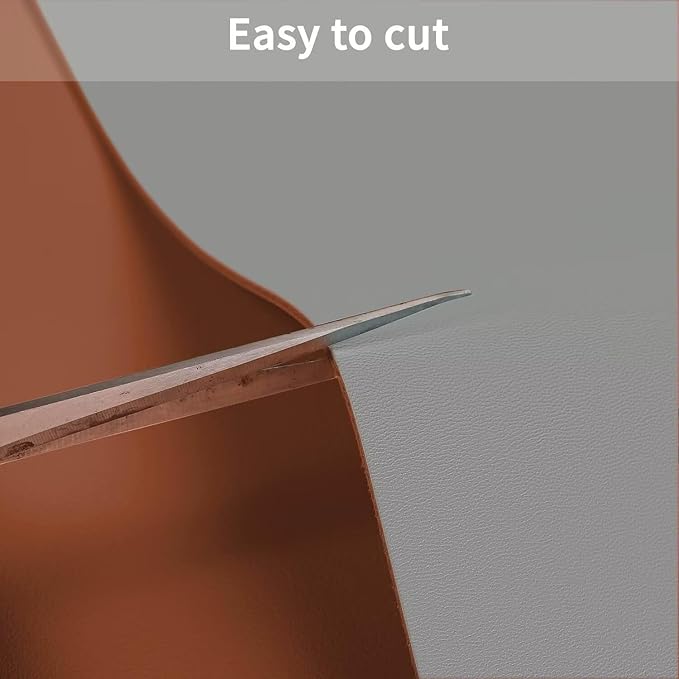 Zinkooat Leather Desk Mat,1.8mm Thick,15.75x63 Inch Desk Cover,Desk Protector Mat,Dresser Cover Top,Coffee Table Covers,Make Up Mat,End Table Covers,Cover Damaged Dresser Top(Brown+Gray,15.75x63)