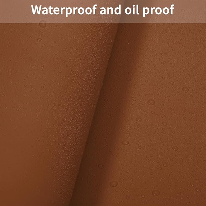 Zinkooat Leather Desk Mat,1.8mm Thick,17x72 Inch Desk Cover,Desk Protector Mat,Dresser Cover Top,Table Cover Rectangle,End Table Cover,Coffee Table Cover Rectangle(Brown+Gray,17x72)