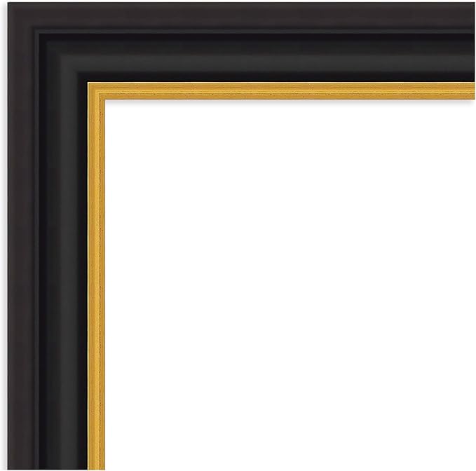Amanti Art Black Framed Magnetic Board 26x38 Large Vision Board for use with Magnets, 100% Metal Sheet to Display Items as Office Decor or for Home Organization in mudroom, Kitchen or Kids Room
