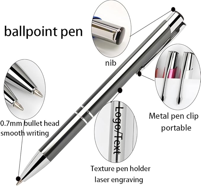 Yucold Customized ballpoint pens in bulk, personalized ballpoint pens with free engraving, for use in companies, enterprises, graduation anniversaries (Yellow,26)