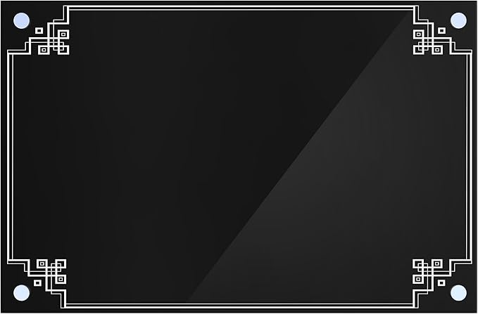 Acrylic Dry Erase Board for Wall with Stylish Border - Shipped Next Day, Made in USA, Non-Magnetic Whiteboard, Wall Mounted Board, Easy to Clean (Black - 11x14)